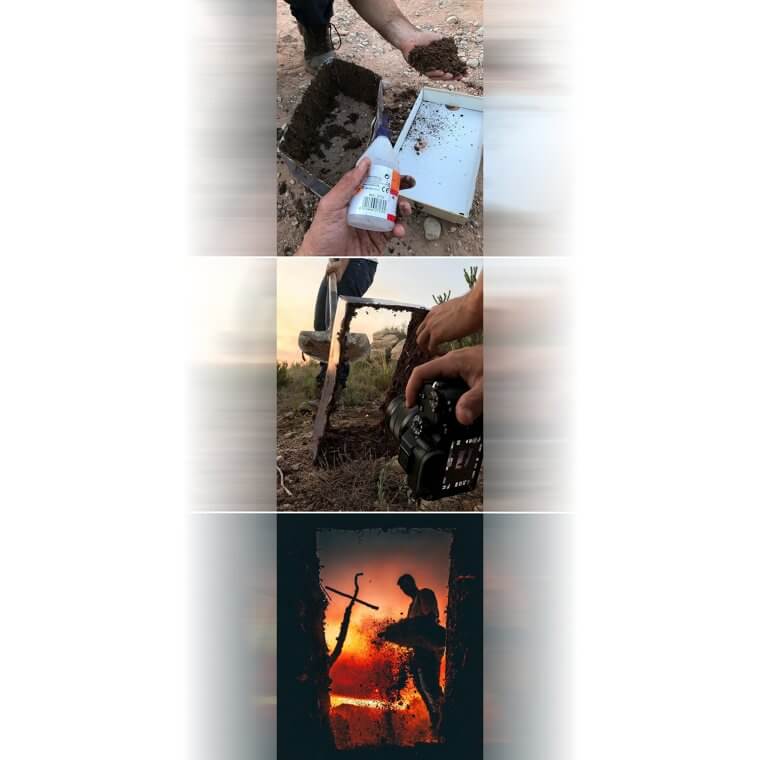 Create a Creepy Effect With Glue and Dirt