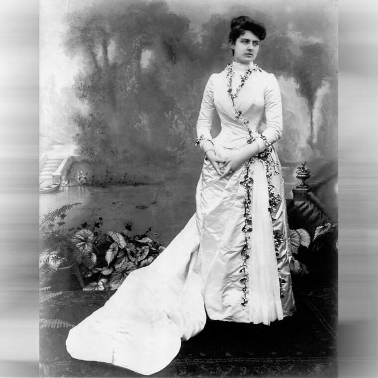 L'abito da sposa di Frances Cleveland era romantico e delicato