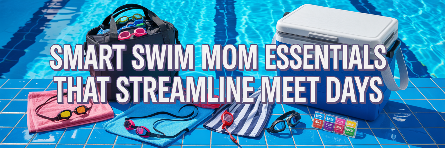 Swim Mom Essentials That Keep Towels, Goggles, And Gear Under Control For Kid's Swim Meets