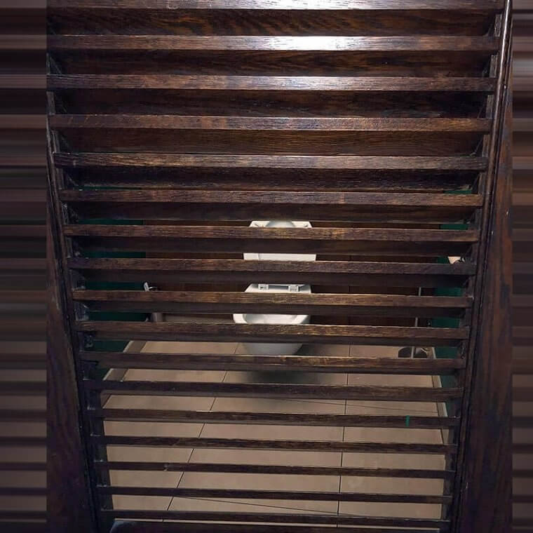 A See Through Door in the Bathroom