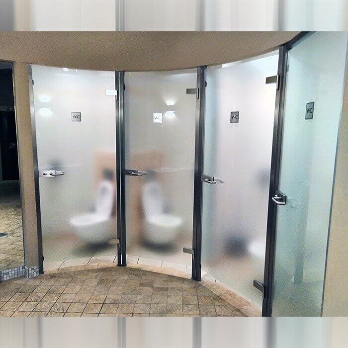 When the Bathroom Stall Doors Are Semi-Transparent Bathroom