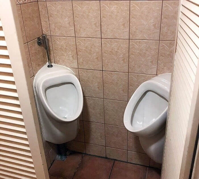 Urinals in Very Close Quarters