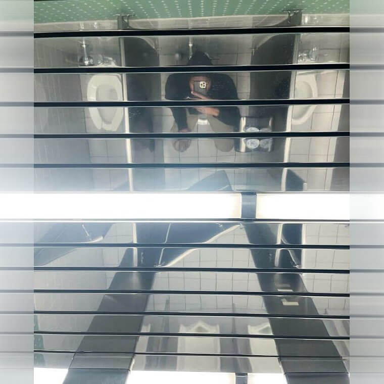 When You Have a Mirror Ceiling in the Bathroom