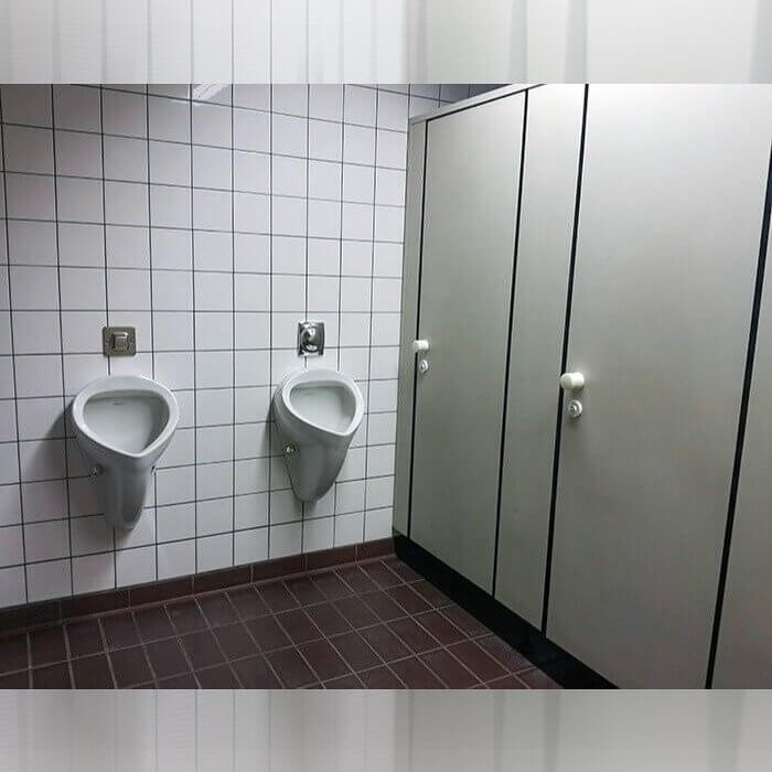 When the Urinal and the Toilet Are a Little Too Close