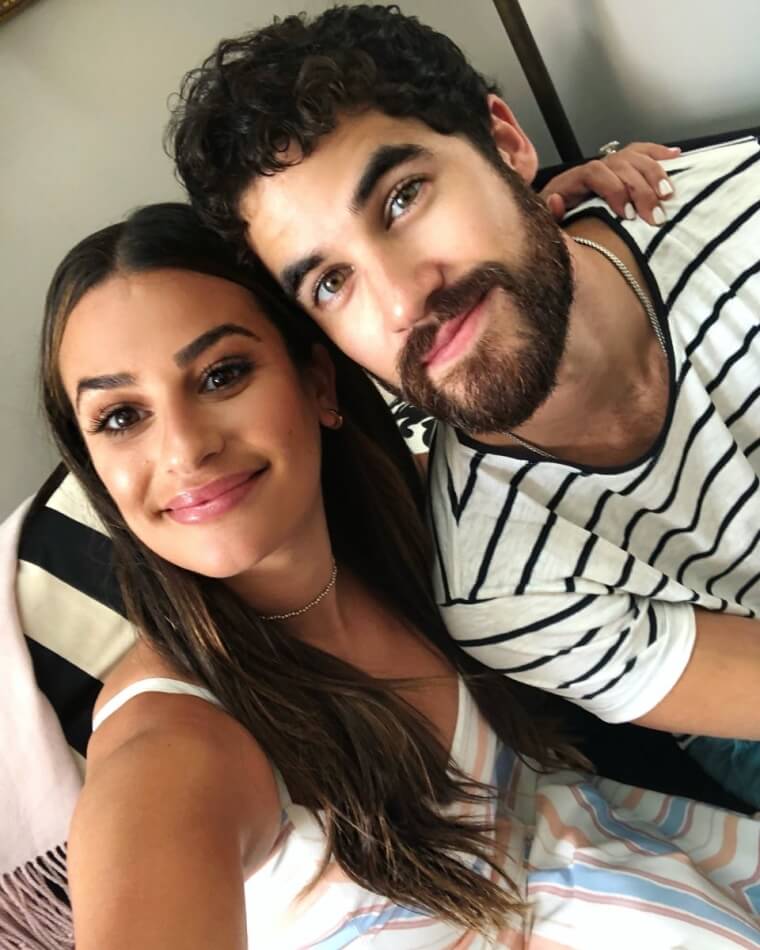 Lea Michele and Darren Criss