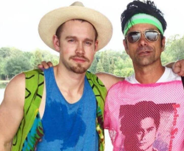 John Stamos and Glen Powell