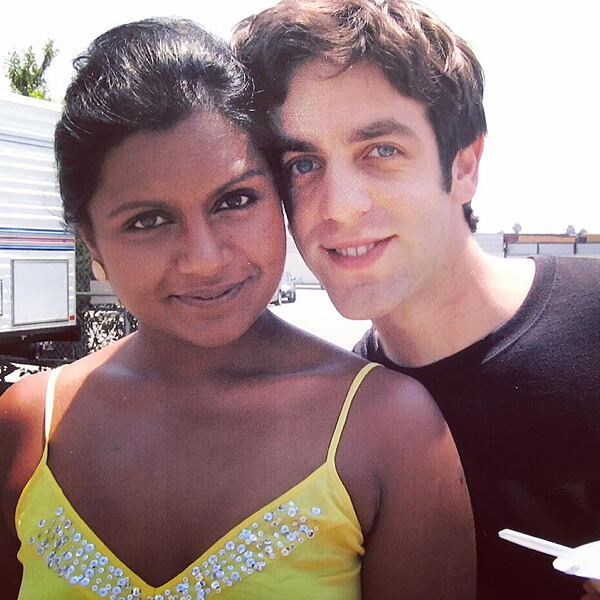 B.J. Novak and Mindy Kaling