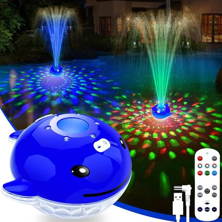 Floating Pool Fountain with Lights - Enhance Your Pool Experience - Now 36% Off!