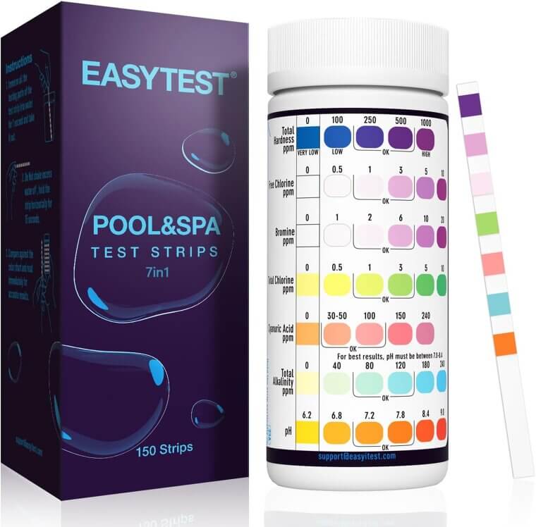 7-Way Pool Test Strips - Ensure Water Safety with Ease! - Don’t Miss the 15% Discount!