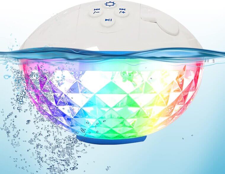 KingSom Pool Speaker - Waterproof, LED, Floating Fun! 