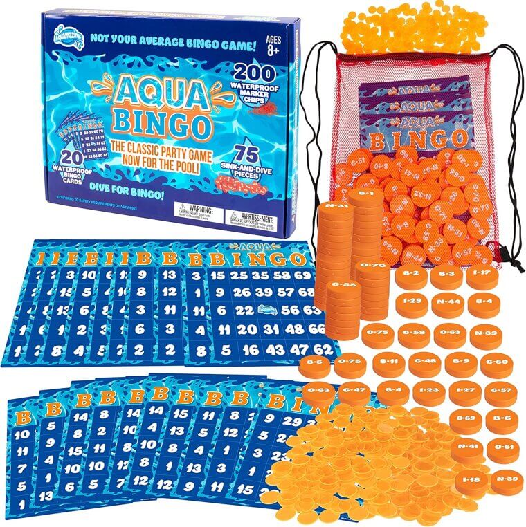 Aqua Pool Bingo - Dive into Fun with Family & Friends! - Now 16% Off!