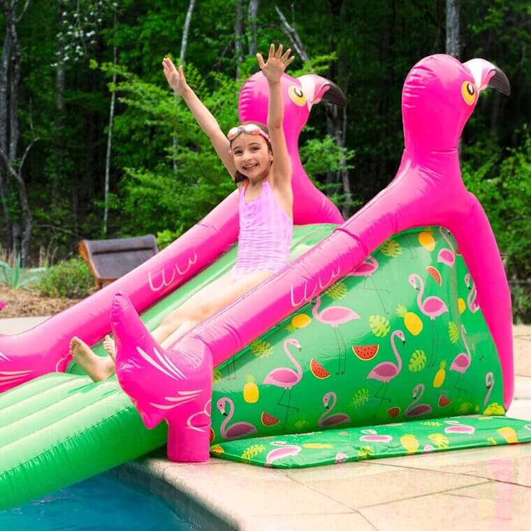 Inflatable Flamingo Water Slide - Ultimate Backyard Fun for Kids 