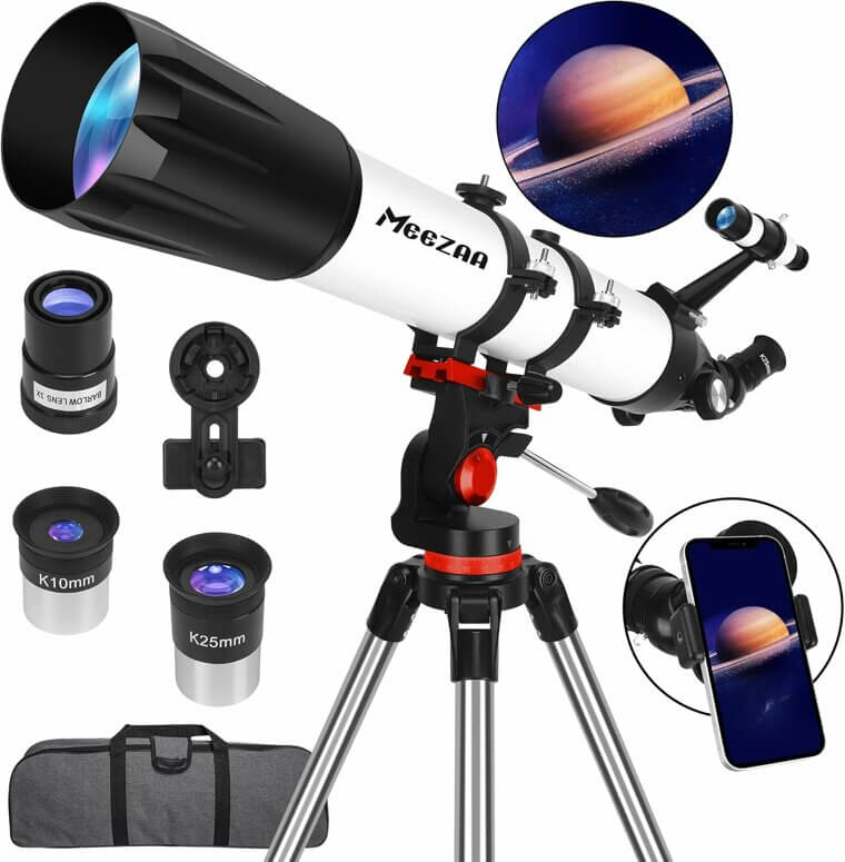 MEEZAA Telescope - Perfect for Astronomy Beginners and Enthusiasts - Now 25% Off!