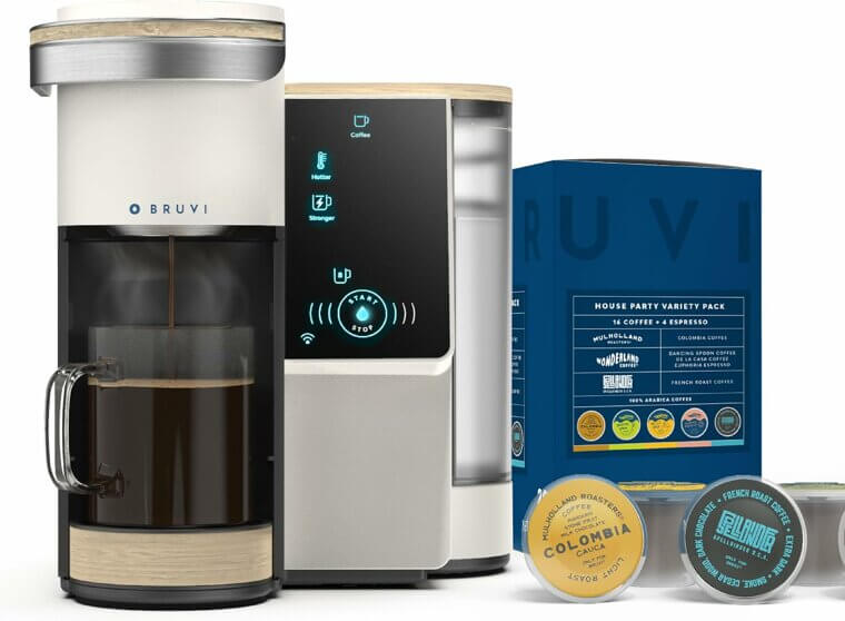 Bruvi Coffee System - Single-Serve Delight with 20 B-Pods