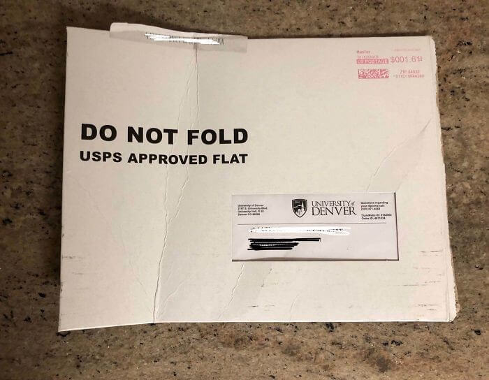 It Clearly States "Do Not Fold," Yet Here We Are