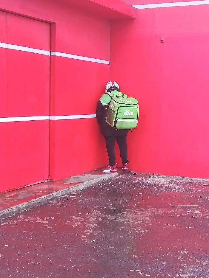 He Didn't Think To Use The Bathroom Inside The Store