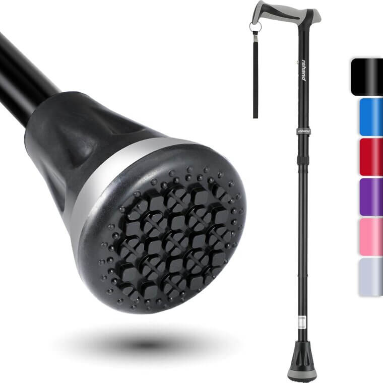 REHAND Cane - Foldable, Adjustable Walking Stick for Seniors