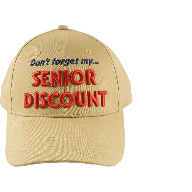 "Don't Forget My Senior Discount" Hat - Perfect for Dad, Grandpa & Elders