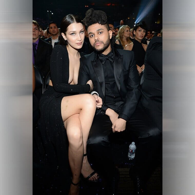 The Weeknd (25) y Bella Hadid (18)