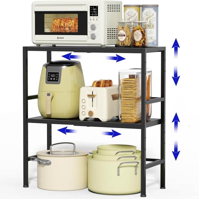 Expandable Metal Shelves for Kitchen & Garage - Transform Your Space 