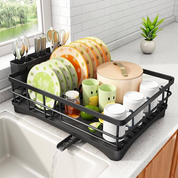 SAYZH Dish Rack - Spacious, Durable Kitchen Organizer - Don’t Miss the 32% Discount!