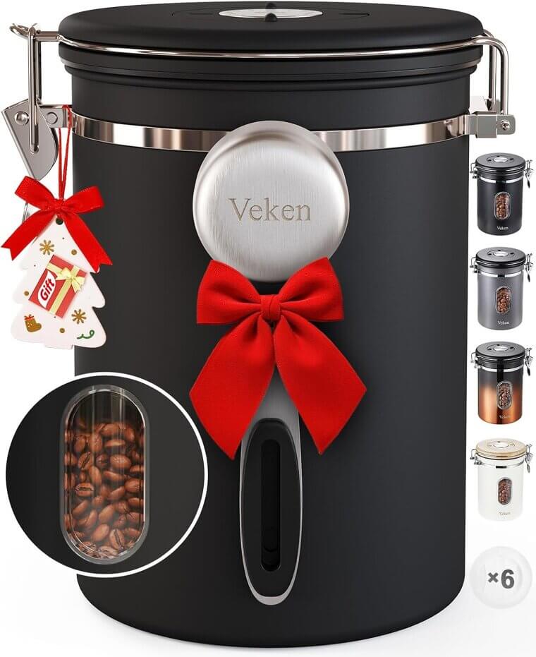 Veken Coffee Canister - Keep Your Coffee Fresh & Stylish - Now 34% Off!