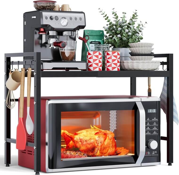 NETEL Microwave Stand: Expand Your Kitchen Space with Style! 