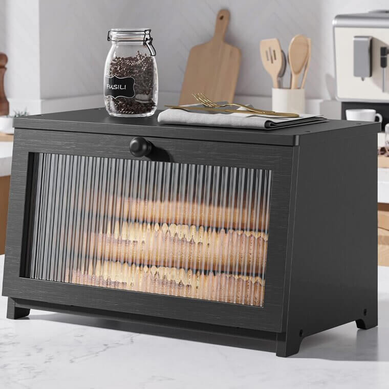 Kitsure Bread Box - Stylish, Large Capacity Kitchen Organizer - Enjoy 29% Off!