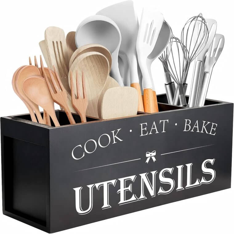 Suli Utensils Holder - Stylish, Spacious, and Customizable Kitchen Organizer - Enjoy 13% Off!