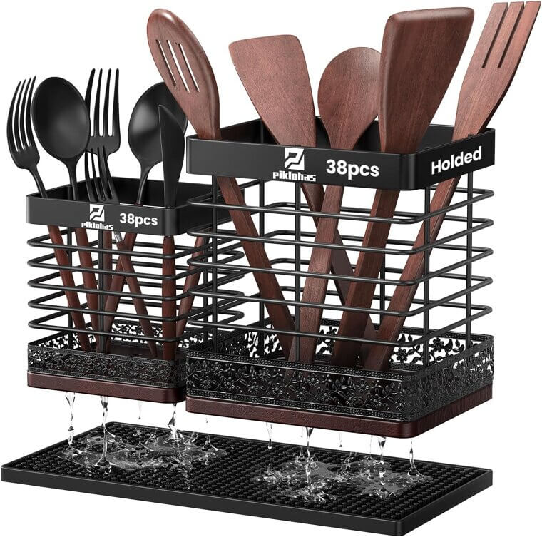 Extra Large Utensil Holder - Organize Your Kitchen Effortlessly - Now 38% Off!