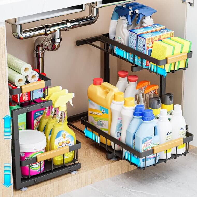 ADBIU Under Sink Organizer - Expandable, Easy Access Storage Solution - Now 29% Off!