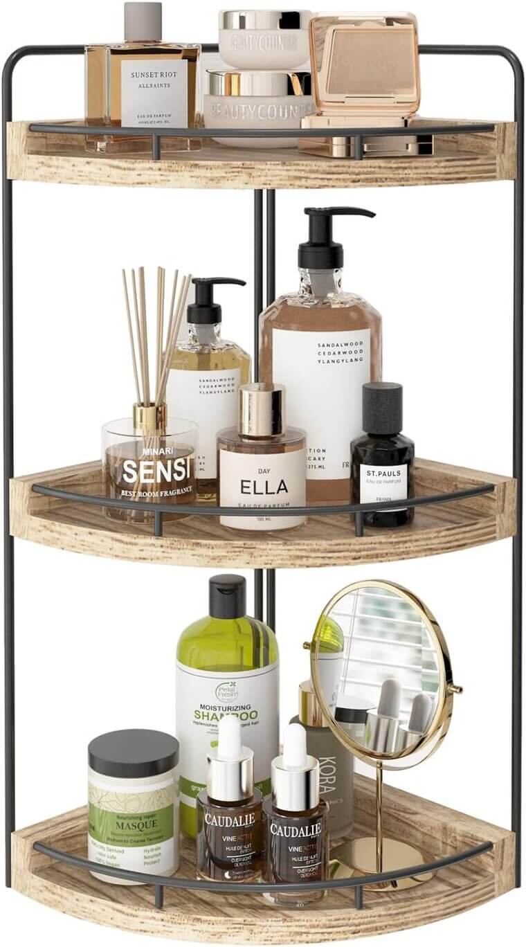 Rustic Corner Organizer - Efficient Space Saver for Any Room 
