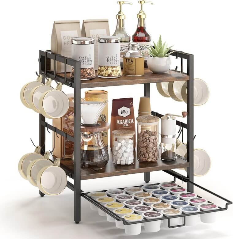 Coffee Bar Organizer - Elevate Your Coffee Station with Style - Don’t Miss the 15% Discount!