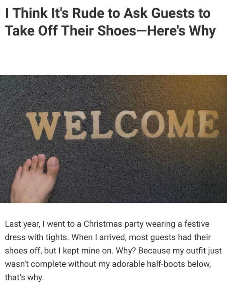 The Mat Should Say “Go Away”