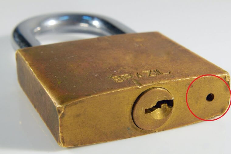 There's an Extra Hole on Padlocks That Act as a Drain