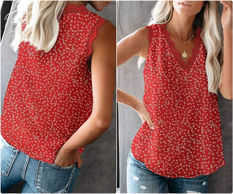 Elegance Redefined: Lace Trim Tank Top