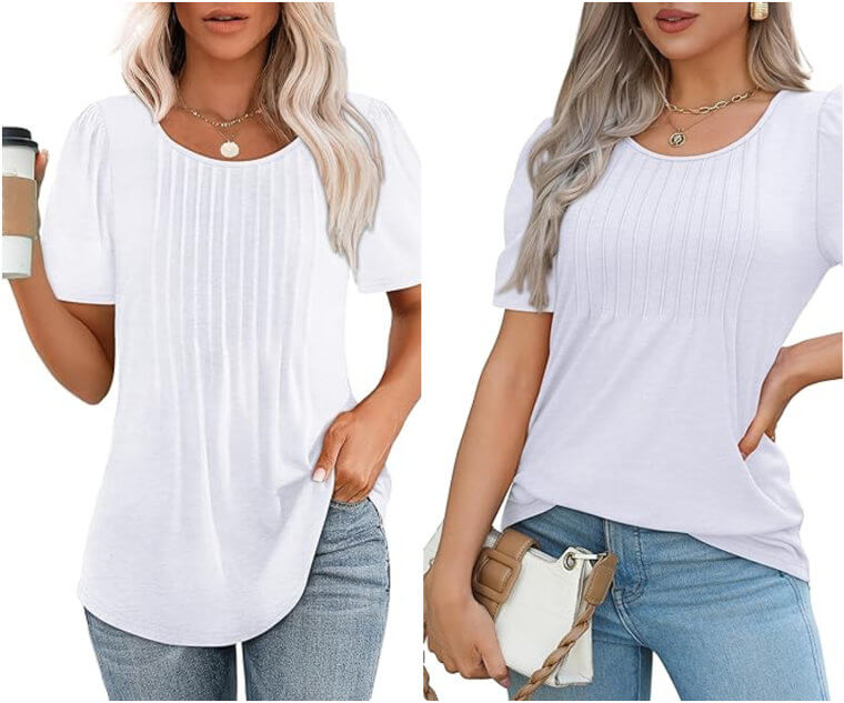 Upgrade Your Wardrobe: Pleated T-Shirt – Shop Today at $8.99