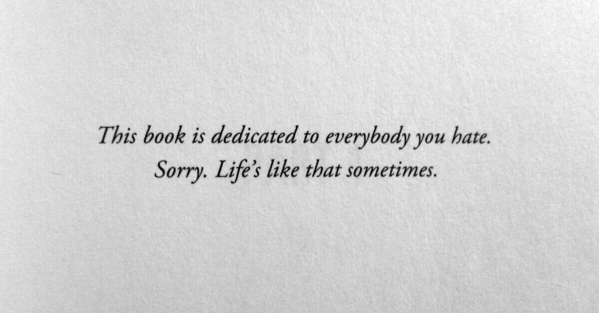 The Most Creative (and Non Sense) Book Dedication Pages