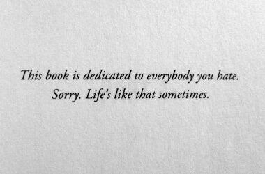 The Most Creative (and Non Sense) Book Dedication Pages
