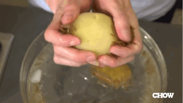 Peel A Potato By Boiling It