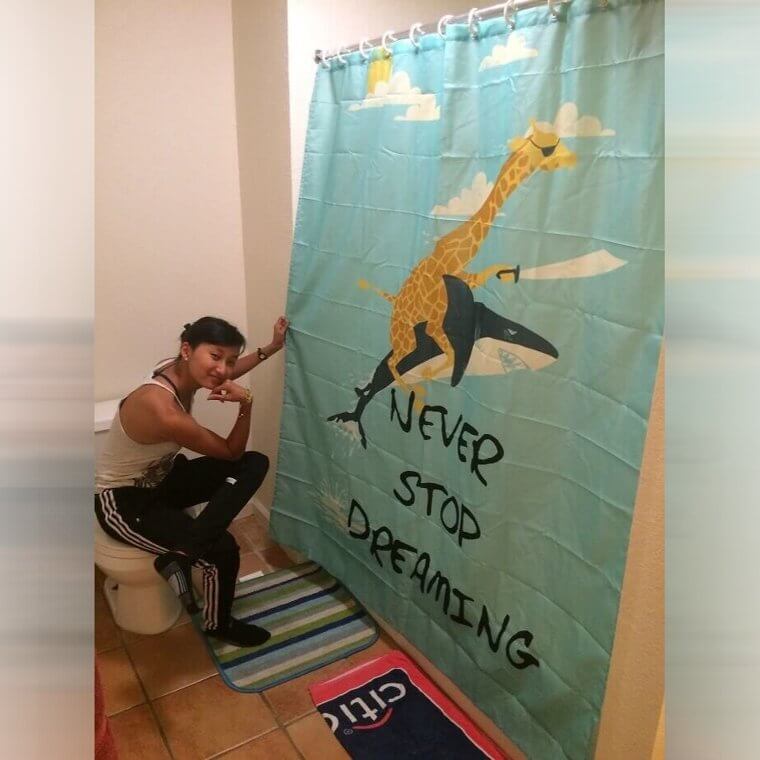 Rideau de douche Never Stop Dreaming