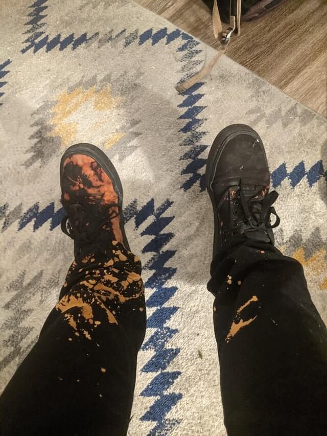 Bleach Is The Best Product For Unintentional Tie Dye Jobs