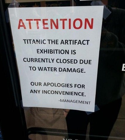 The Titanic And Water Damage Are Mutually Exclusive