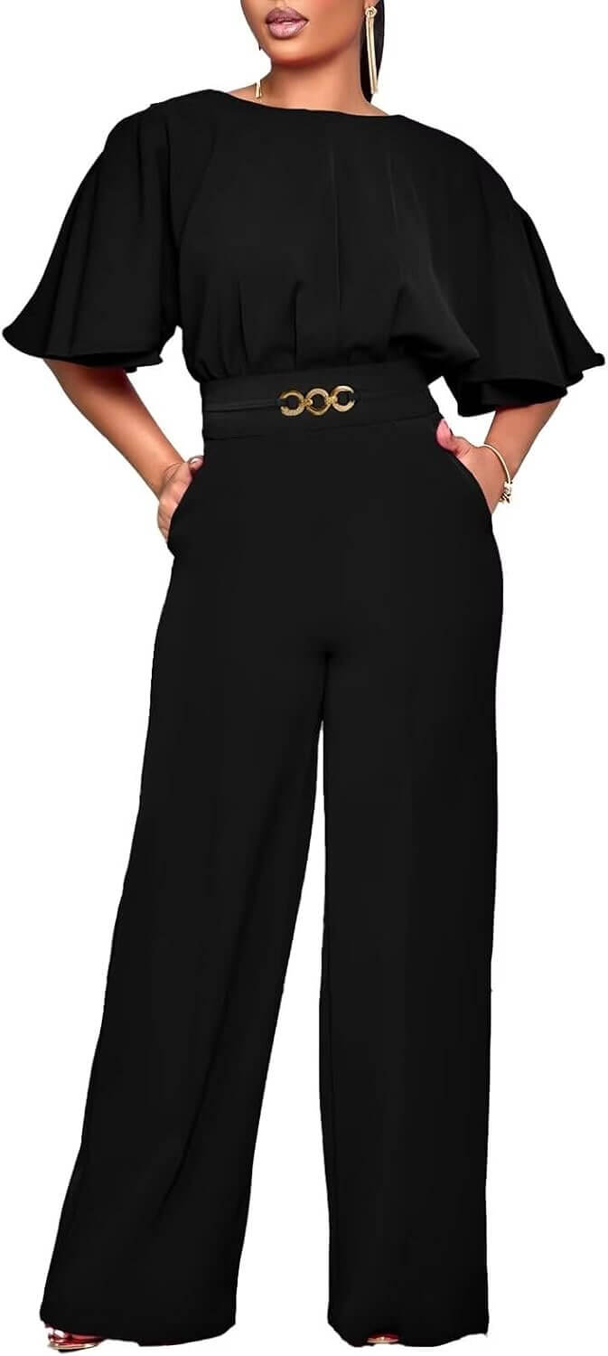 Acelyn Elegant Jumpsuit - Stylish Plus Size Party Outfit