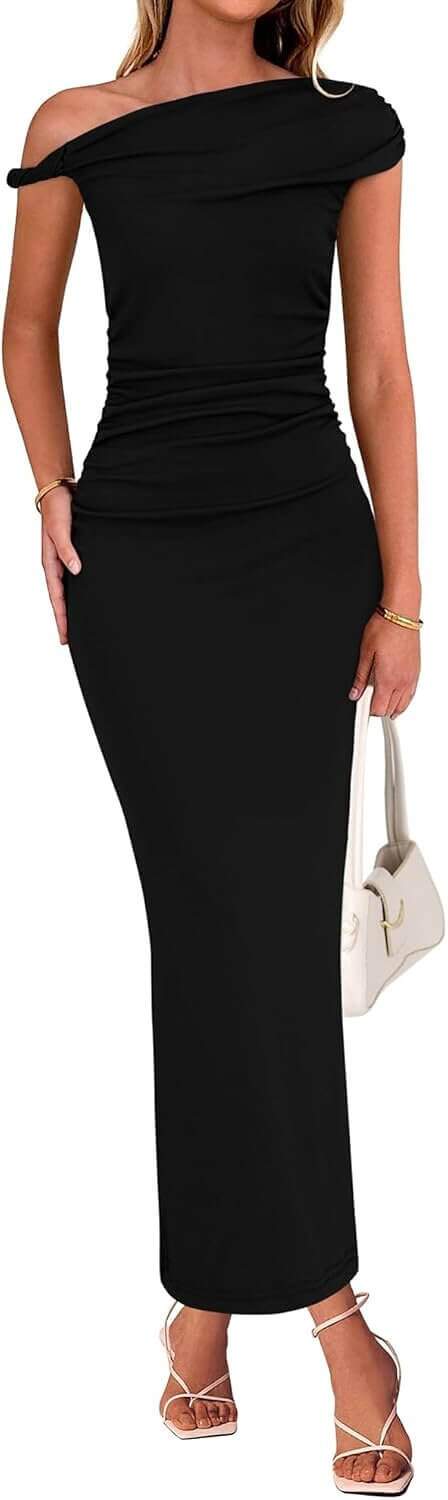 Elegant Twist Strap Dress - Perfect for Weddings or Parties!