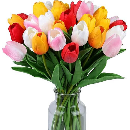 Realistic Tulip Artificial Flowers that Bloom Forever. Now 21% Off!