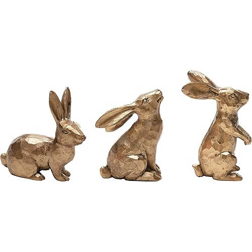 Charming Golden Bunny Figurines that Brighten Your Home. Now 44% Off!