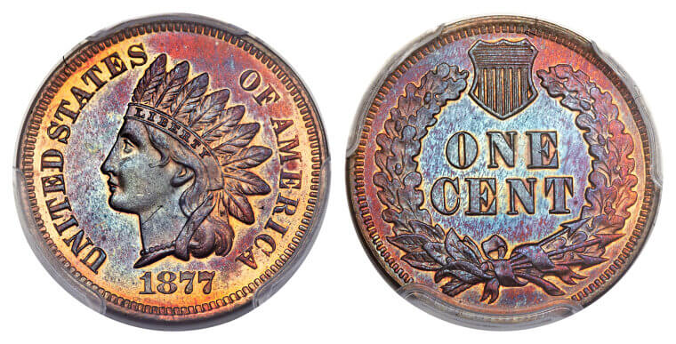 1877 1C Proof Red and Brown