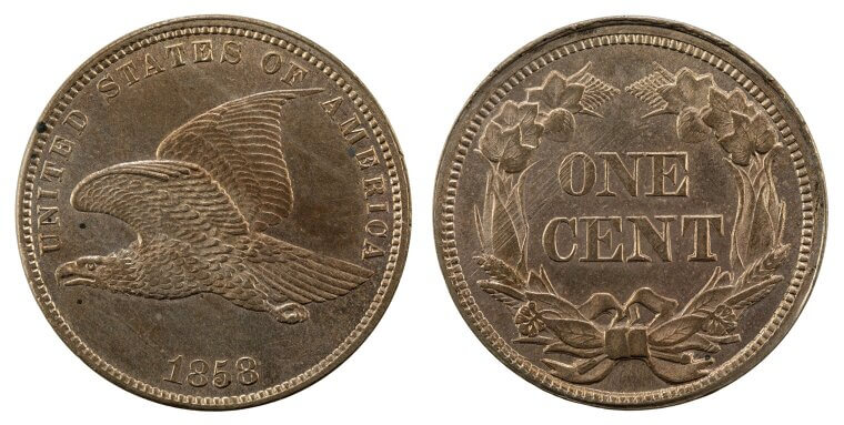 1858 Flying Eagle Cent