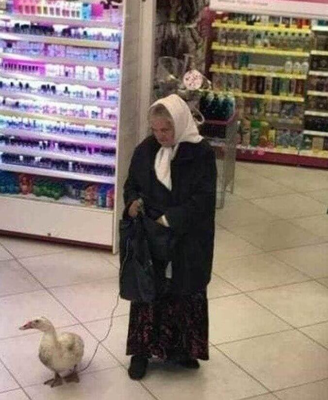 A Grandma and Her Duck